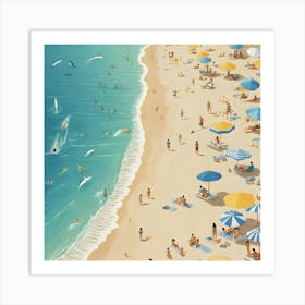 Beach - Beach Stock Videos & Royalty-Free Footage 2 Art Print