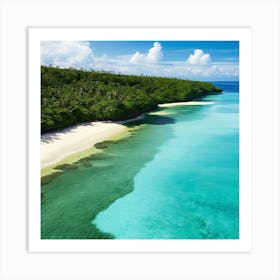 White Sand Beach Art Print