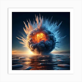 Explosion In The Ocean Art Print