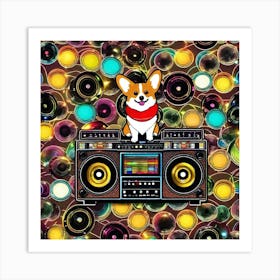 Corgi Bop Art Print