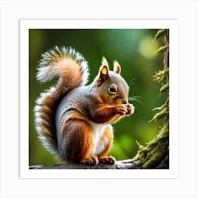 Squirrel In The Forest 282 Art Print