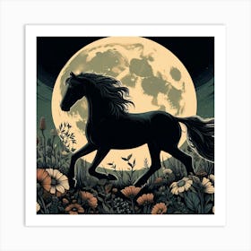 Creative Horse Beauty Illustration Nr 137 Art Print