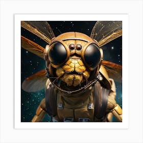 Dragon FLY in outer space Art Print