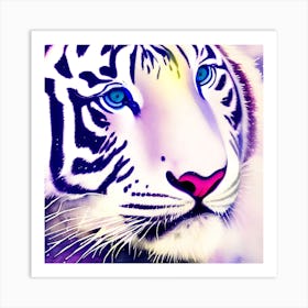 White Tiger Art Print