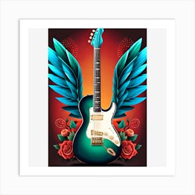 Guitar With Wings 1 Art Print