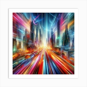 Futuristic City 6 Art Print