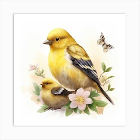 American Goldfinch Mother's Day 2 Art Print