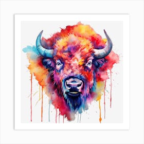 Buffalo Head Painting 1 Poster