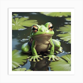 Cute Frog Art Print