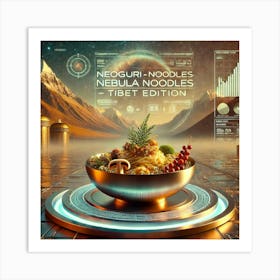 Tibet Cooked Noodles Scifi Art Print