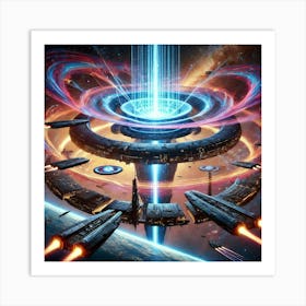 A Sci Fi Scene Harmonic Rift Generator Art Print