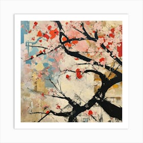 Dadaism Art, Abstract sakura 2 Art Print