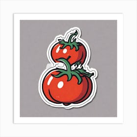 Tomato Sticker Art Print