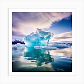 Iceberg In The Water Art Print