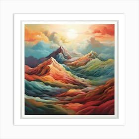 Mountains Print 1 Art Print