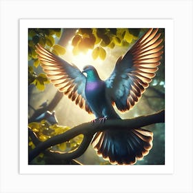 A Image Of A Beautiful Racing Pigeon 4 Art Print