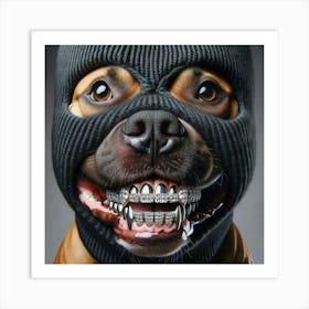 Dog With Braces Art Print