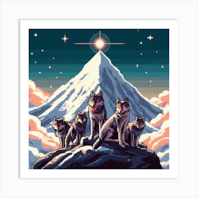 Wolf pack Art Print