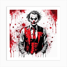 The Joker Portrait Ink Painting (26) Art Print