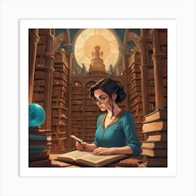 The Young Librarian 63 Art Print