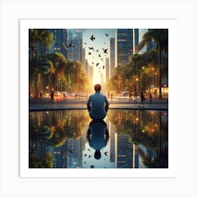 Reflection In Water Art Print