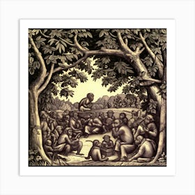 Gathering Of People Art Print