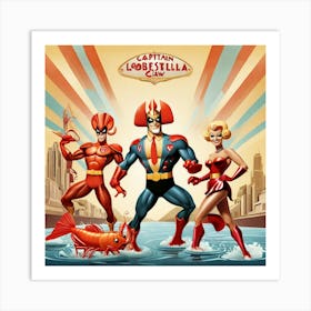 Captain Lobsterella Art Print