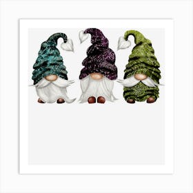 Cute Goth Gnomes With Spider Web Hat Women Witchy Halloween Art Print