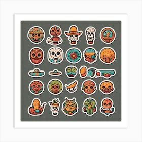 Mexican Skulls 12 Art Print