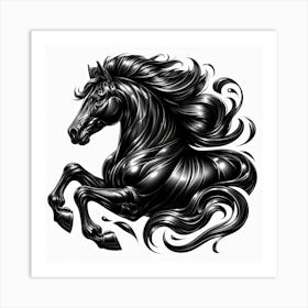 Creative Horse Beauty Illustration Nr 26 Art Print