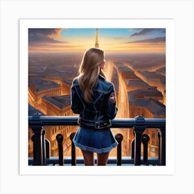 Paris Skyline Art Print