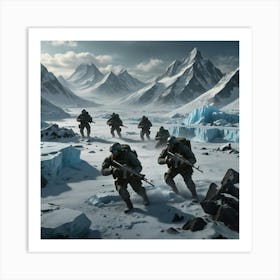 Glacial Warzone Art Print