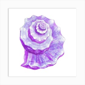 Purple Seashell Art Print