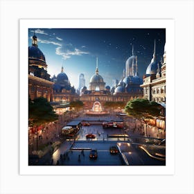 Futuristic Cityscape Art Print