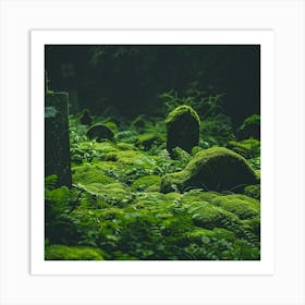 Mossy Graveyard Art Print