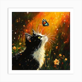 Butterfly Cat 5 Art Print