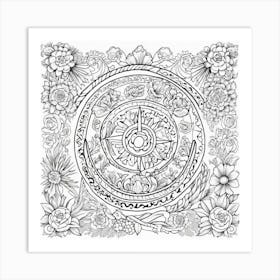 Compass 5 Art Print