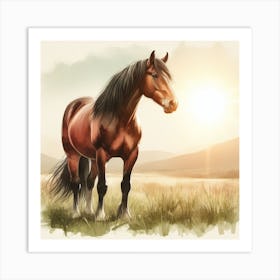 Horse In The Meadow Art Print