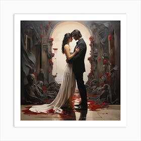 'The Bride And Groom' Art Print