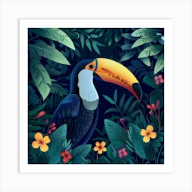 Toucan In The Jungle 4 Art Print