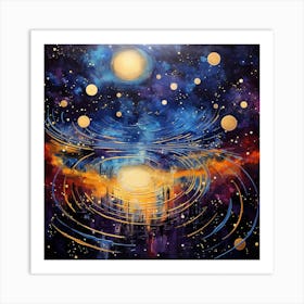 Galaxy Painting Art Print