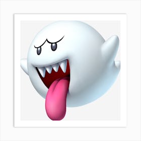 Super Mario Ghost Art Print