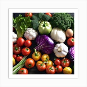 Colorful Vegetables Art Print