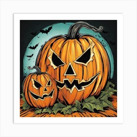 Halloween Pumpkins 9 Art Print