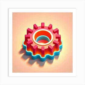 3d Gear Art Print