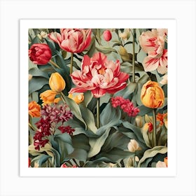 Floral Wallpaper Art Print