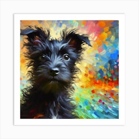 Black puppy 1 Art Print