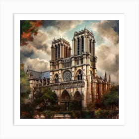 Notre Dame Cathedral Art Print