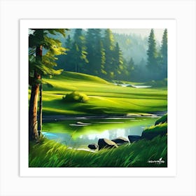 Golf Course Art Print