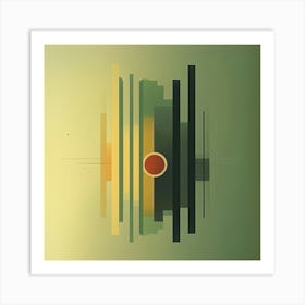 Abstract geometric retro modern art Art Print